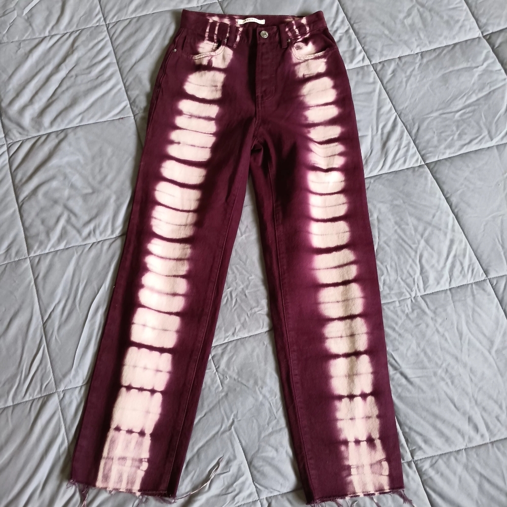 pacsun highrise distressed edgy Purple And White Size 23
